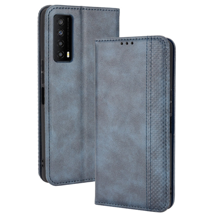 For TCL Stylus 5G Magnetic Buckle Retro Texture Leather Phone Case