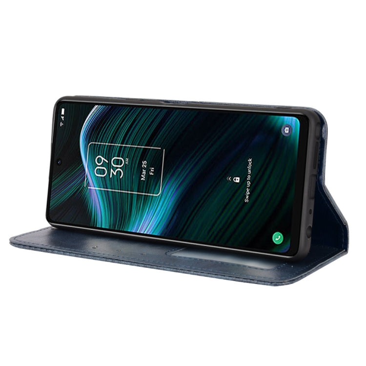 For TCL Stylus 5G Magnetic Buckle Retro Texture Leather Phone Case