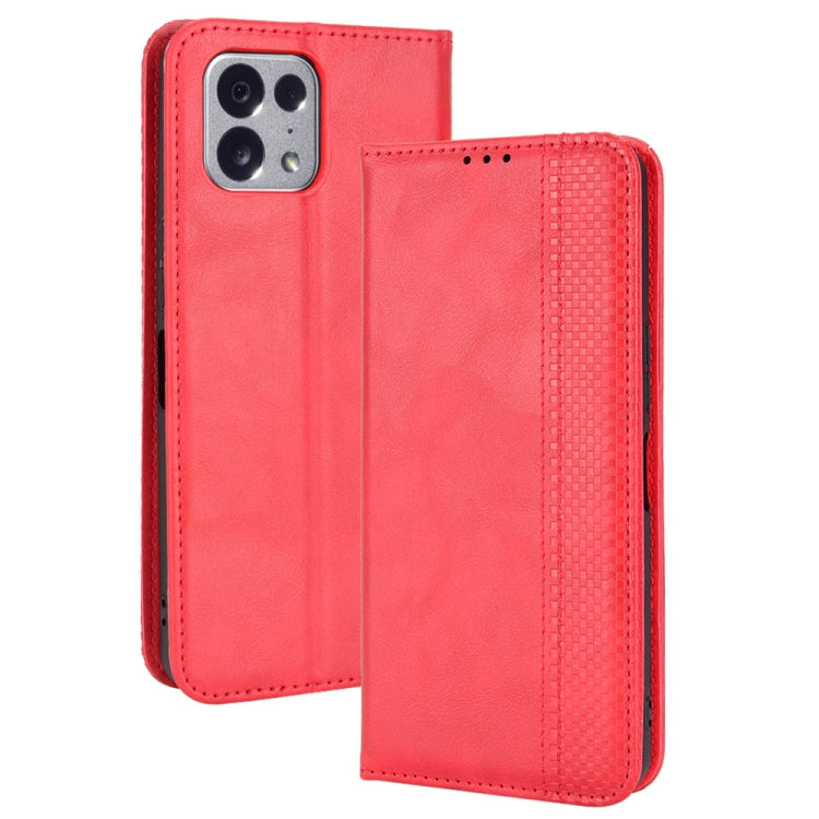 For TONE E22 Magnetic Buckle Retro Texture Leather Phone Case