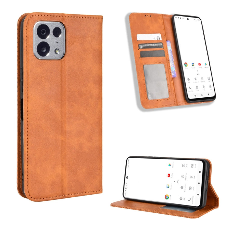 For TONE E22 Magnetic Buckle Retro Texture Leather Phone Case