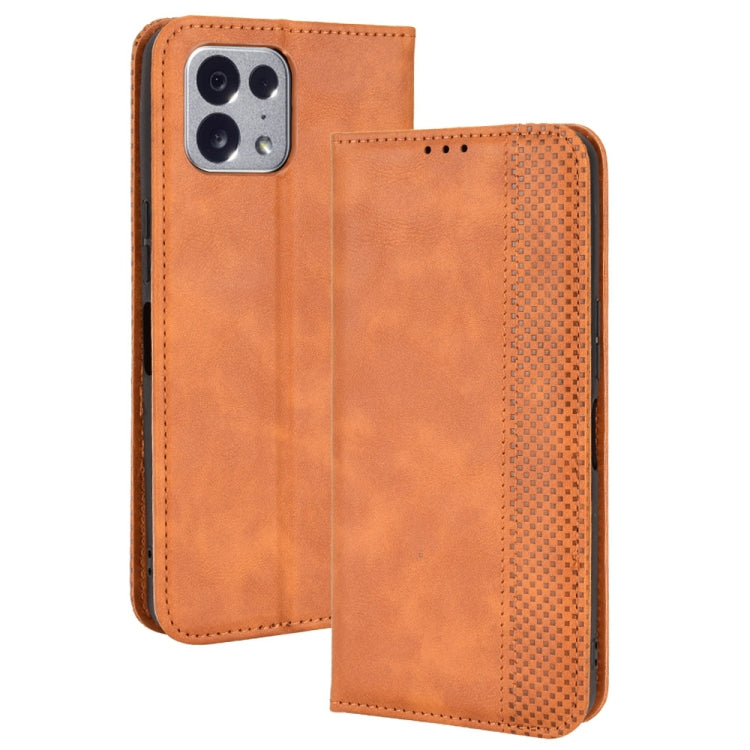 For TONE E22 Magnetic Buckle Retro Texture Leather Phone Case