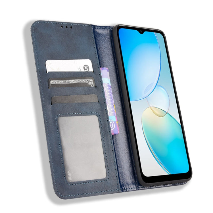 For Infinix Hot 12i Magnetic Buckle Retro Texture Leather Phone Case