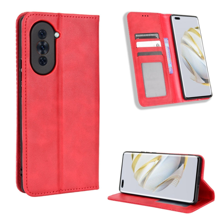 For Huawei nova 10 Magnetic Buckle Retro Texture Leather Phone Case
