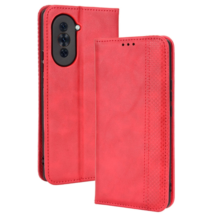 For Huawei nova 10 Magnetic Buckle Retro Texture Leather Phone Case