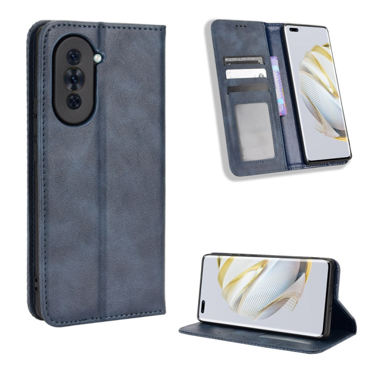 For Huawei nova 10 Magnetic Buckle Retro Texture Leather Phone Case