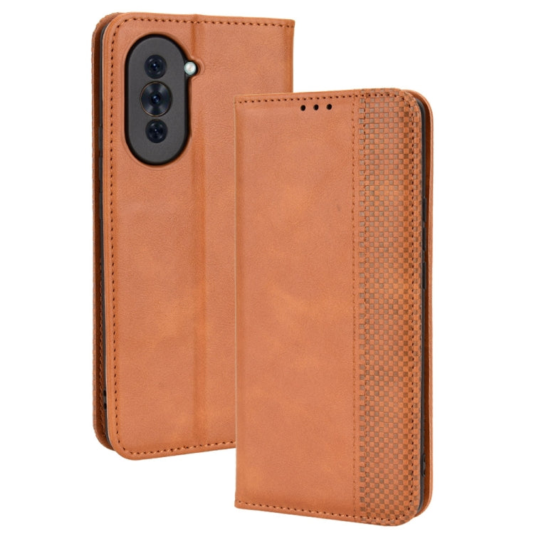 For Huawei nova 10 Magnetic Buckle Retro Texture Leather Phone Case