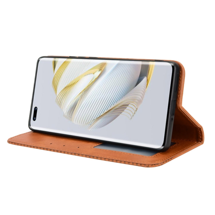 For Huawei nova 10 Magnetic Buckle Retro Texture Leather Phone Case
