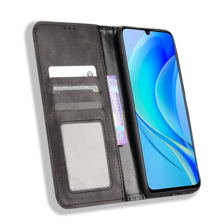 For Huawei nova Y70 / nova Y70 Plus Magnetic Buckle Retro Texture Leather Phone Case