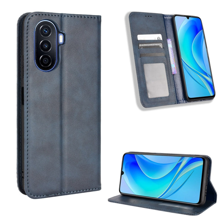 For Huawei nova Y70 / nova Y70 Plus Magnetic Buckle Retro Texture Leather Phone Case