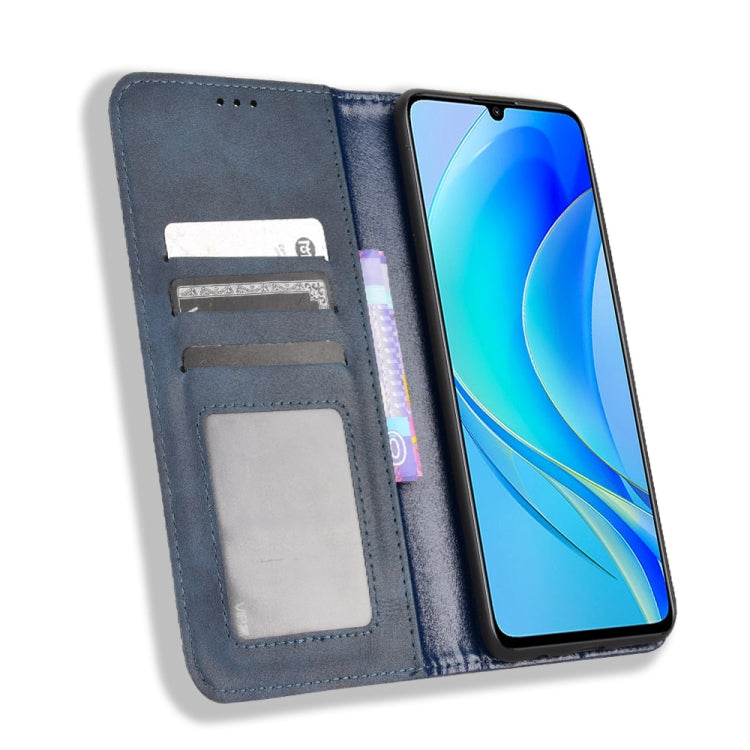 For Huawei nova Y70 / nova Y70 Plus Magnetic Buckle Retro Texture Leather Phone Case