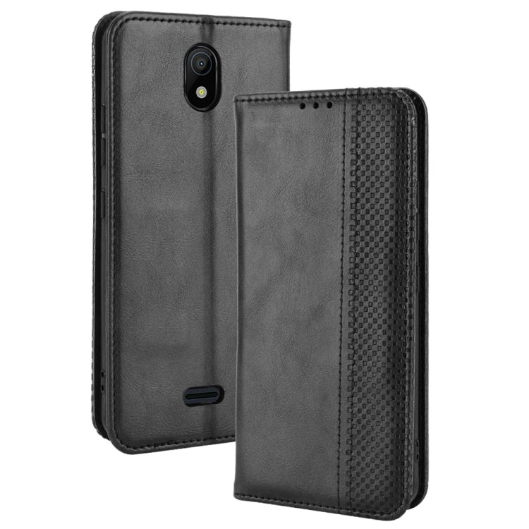 For Nokia C100 Magnetic Buckle Retro Texture Leather Phone Case