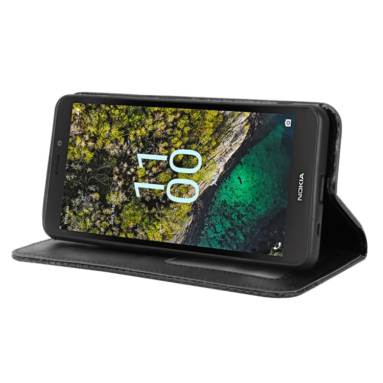 For Nokia C100 Magnetic Buckle Retro Texture Leather Phone Case