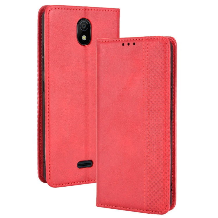 For Nokia C100 Magnetic Buckle Retro Texture Leather Phone Case