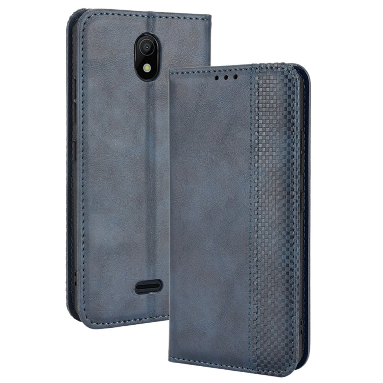 For Nokia C100 Magnetic Buckle Retro Texture Leather Phone Case