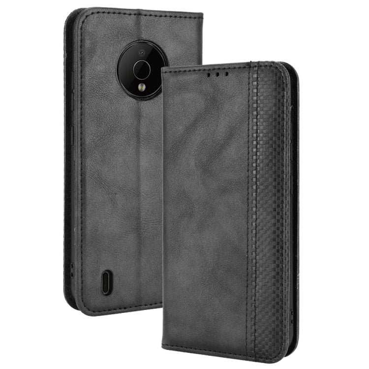 For Nokia C200 Magnetic Buckle Retro Texture Leather Phone Case