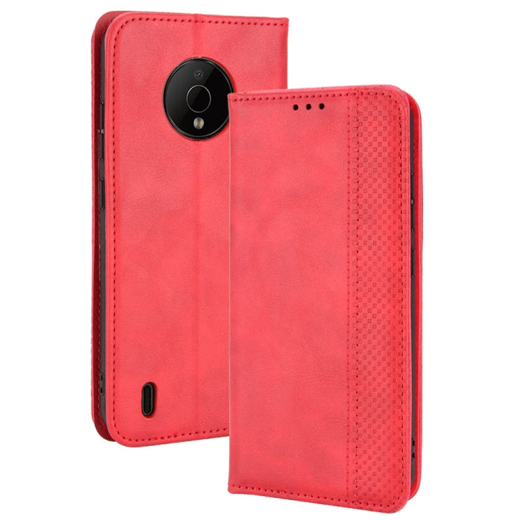 For Nokia C200 Magnetic Buckle Retro Texture Leather Phone Case
