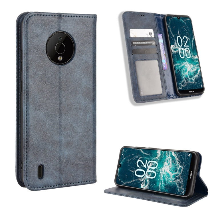 For Nokia C200 Magnetic Buckle Retro Texture Leather Phone Case