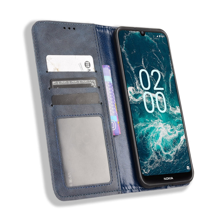 For Nokia C200 Magnetic Buckle Retro Texture Leather Phone Case