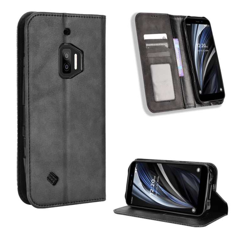 For Oukitel WP12 / WP12 Pro Magnetic Buckle Retro Texture Leather Phone Case