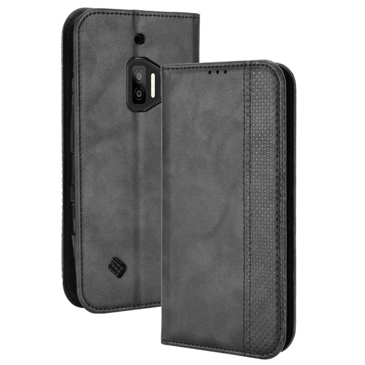 For Oukitel WP12 / WP12 Pro Magnetic Buckle Retro Texture Leather Phone Case