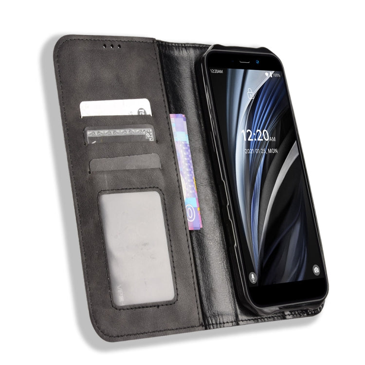 For Oukitel WP12 / WP12 Pro Magnetic Buckle Retro Texture Leather Phone Case