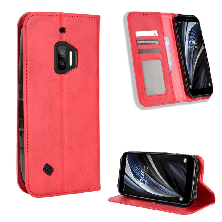For Oukitel WP12 / WP12 Pro Magnetic Buckle Retro Texture Leather Phone Case