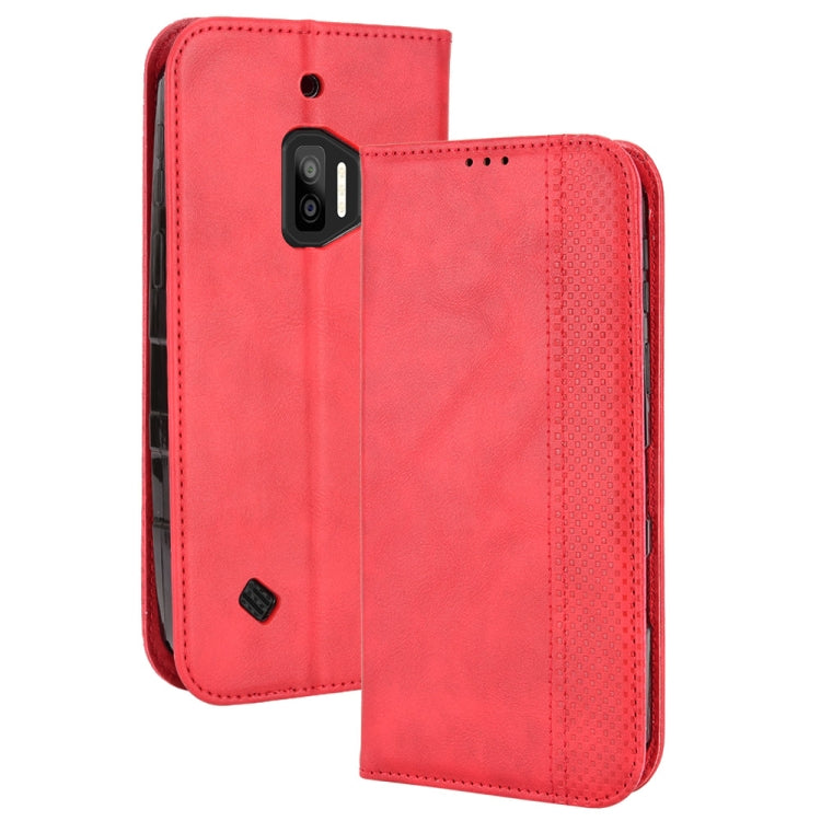 For Oukitel WP12 / WP12 Pro Magnetic Buckle Retro Texture Leather Phone Case