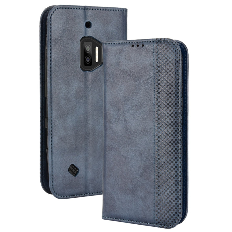 For Oukitel WP12 / WP12 Pro Magnetic Buckle Retro Texture Leather Phone Case