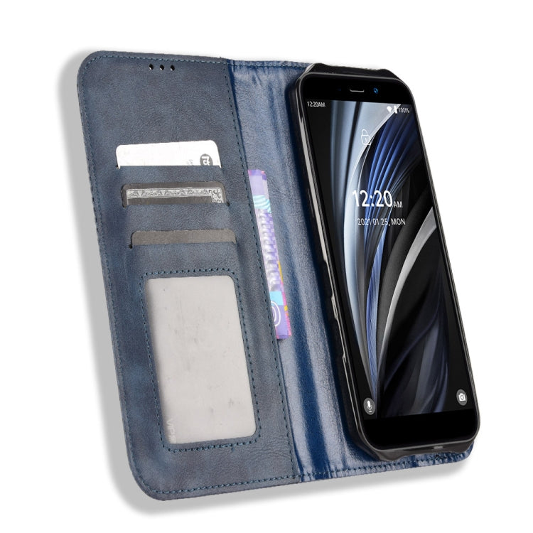 For Oukitel WP12 / WP12 Pro Magnetic Buckle Retro Texture Leather Phone Case