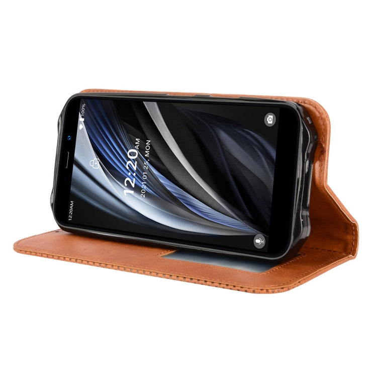 For Oukitel WP12 / WP12 Pro Magnetic Buckle Retro Texture Leather Phone Case