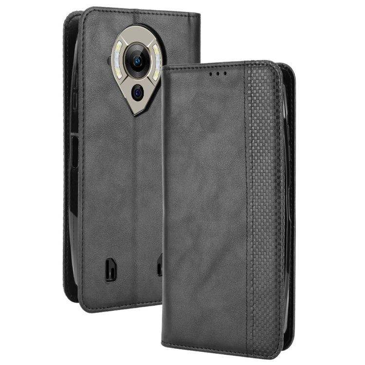 For Oukitel WP16 Magnetic Buckle Retro Texture Leather Phone Case