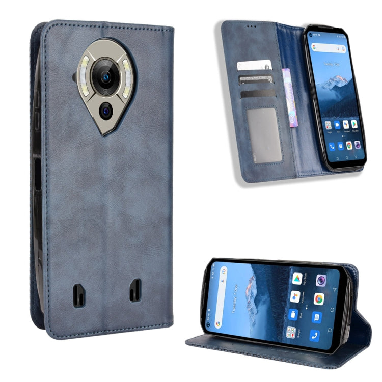 For Oukitel WP16 Magnetic Buckle Retro Texture Leather Phone Case