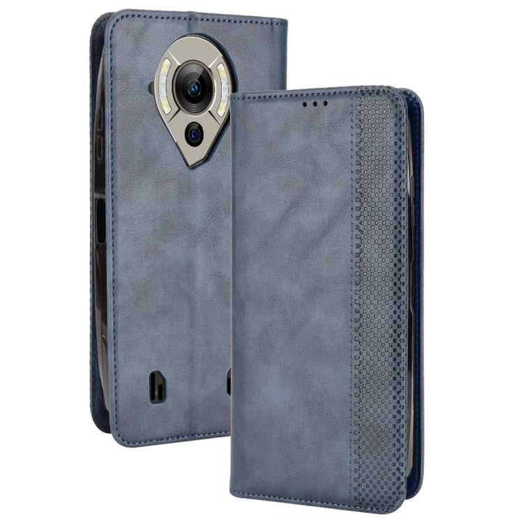 For Oukitel WP16 Magnetic Buckle Retro Texture Leather Phone Case
