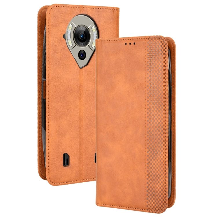 For Oukitel WP16 Magnetic Buckle Retro Texture Leather Phone Case