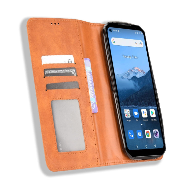 For Oukitel WP16 Magnetic Buckle Retro Texture Leather Phone Case