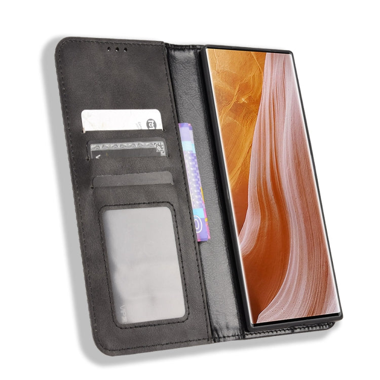 For ZTE Axon 40 Ultra Magnetic Buckle Retro Texture Leather Phone Case