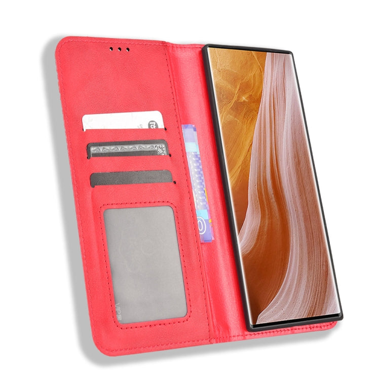 For ZTE Axon 40 Ultra Magnetic Buckle Retro Texture Leather Phone Case