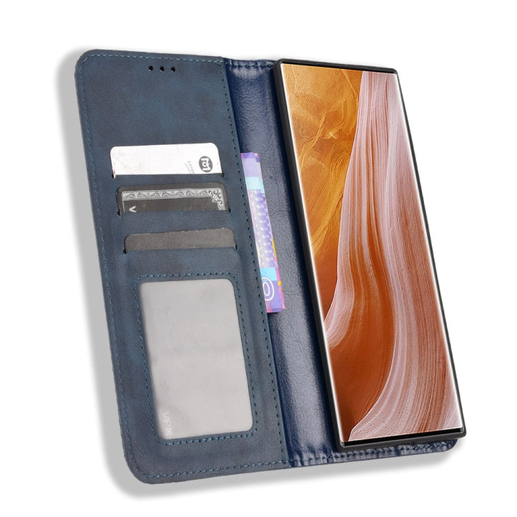 For ZTE Axon 40 Ultra Magnetic Buckle Retro Texture Leather Phone Case