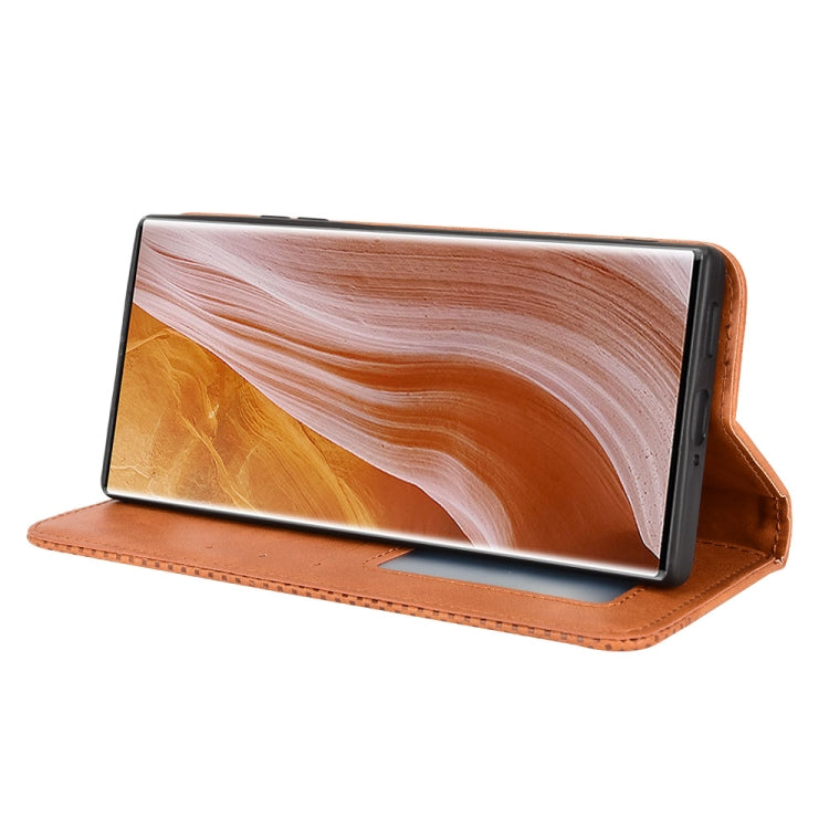 For ZTE Axon 40 Ultra Magnetic Buckle Retro Texture Leather Phone Case