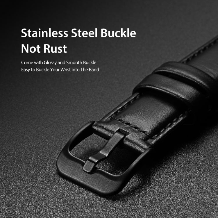 DUX DUCIS 22mm Genuine Leather Watch Band For Samsung Galaxy/Huawei/Honor/Xiaomi Watch
