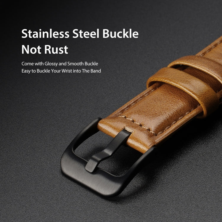 DUX DUCIS 22mm Genuine Leather Watch Band For Samsung Galaxy/Huawei/Honor/Xiaomi Watch