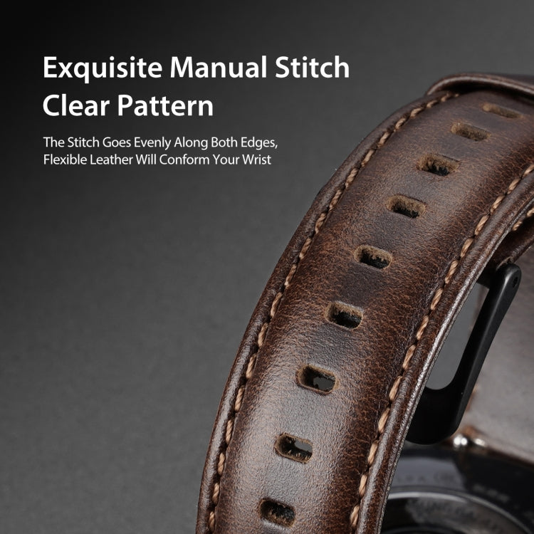 DUX DUCIS 22mm Genuine Leather Watch Band For Samsung Galaxy/Huawei/Honor/Xiaomi Watch