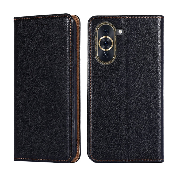 For Huawei nova 10 Pro Gloss Oil Solid Color Magnetic Flip Leather Phone Case