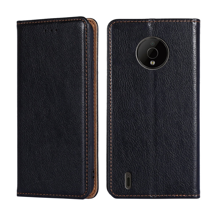 For Nokia C200 Gloss Oil Solid Color Magnetic Flip Leather Phone Case