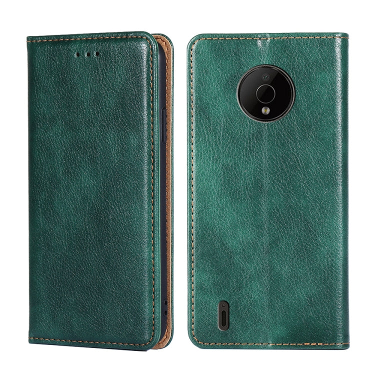 For Nokia C200 Gloss Oil Solid Color Magnetic Flip Leather Phone Case