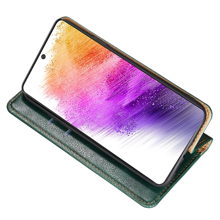 For Nokia C200 Gloss Oil Solid Color Magnetic Flip Leather Phone Case