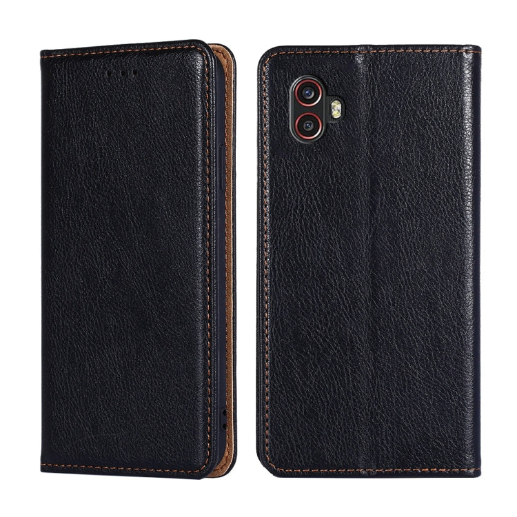 For Samsung Galaxy Xcover6 Pro / Xcover Pro 2 Gloss Oil Solid Color Magnetic Flip Leather Phone Case