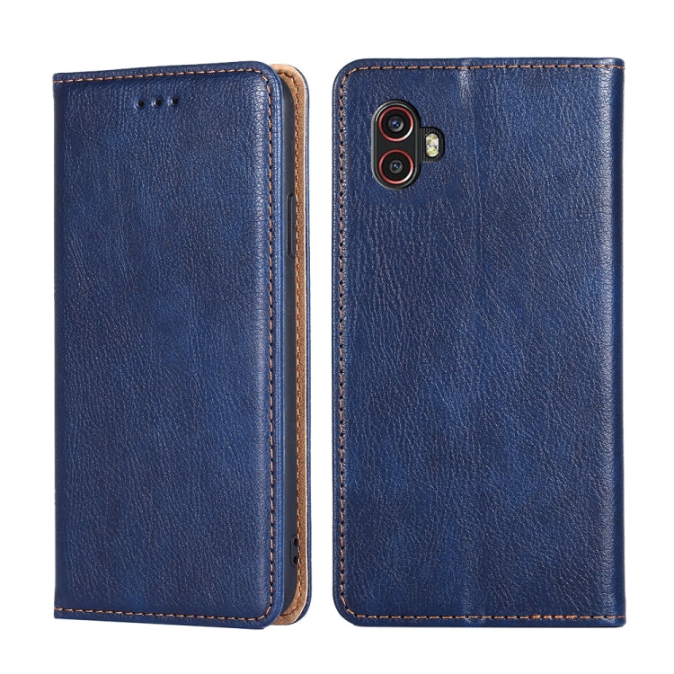 For Samsung Galaxy Xcover6 Pro / Xcover Pro 2 Gloss Oil Solid Color Magnetic Flip Leather Phone Case