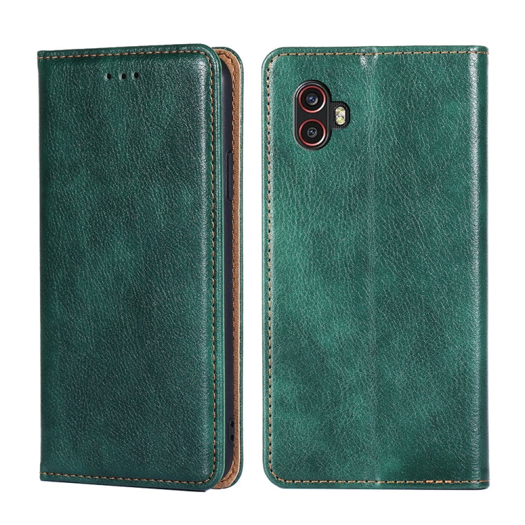 For Samsung Galaxy Xcover6 Pro / Xcover Pro 2 Gloss Oil Solid Color Magnetic Flip Leather Phone Case