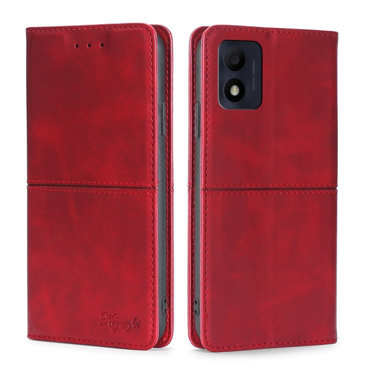 For Alcatel 1B 2022 Cow Texture Magnetic Horizontal Flip Leather Phone Case